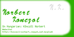 norbert konczol business card