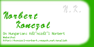 norbert konczol business card